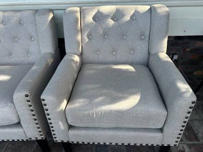 Pair of upholstered arm chairs 2