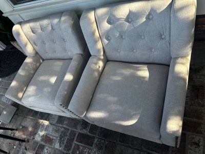 Pair of upholstered arm chairs 3