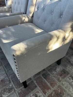 Pair of upholstered arm chairs 4