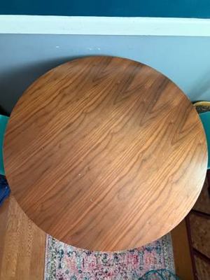 Round Wood Dining Table, Mid Century Style – 39.5" – $150 OBO 2