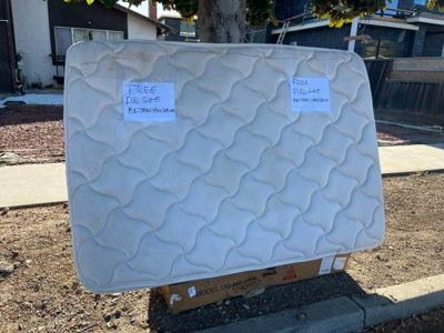 2 Very Good Condition FULL-SIZE Mattresses + Good Box Spring 1