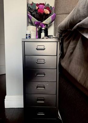 Pair of Black IKEA HELMER 6-Drawer Cabinets / Matching Nightstands – Excellent 1