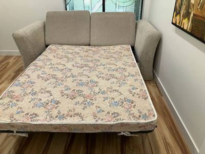Sofa bed + mattress, cream color 3