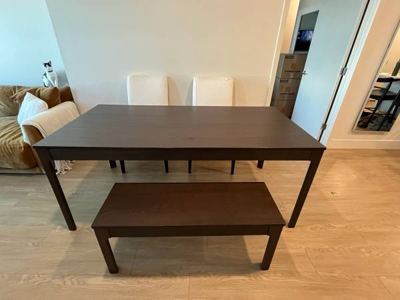 IKEA BJURSTA Extendable Dining Table – Dark Brown 4