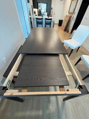 IKEA BJURSTA Extendable Dining Table – Dark Brown 7