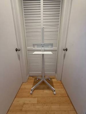 Mobile TV / Monitor Stand_BONTEC_White, Rolling_NEW IN BOX 1