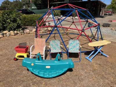 Childrens chairs and climbing structure 1