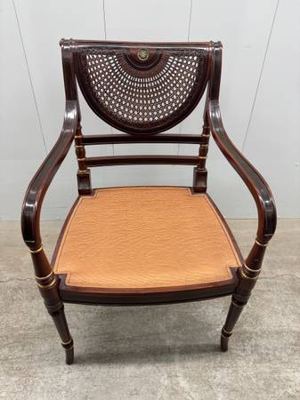 Elegant Cane Back Armchairs – Pair of 2 Classic Design 3
