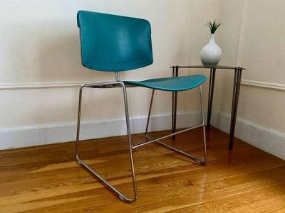 Steelcase Teal Max Stacker Chair Mid-Century Modern - Like New! 2
