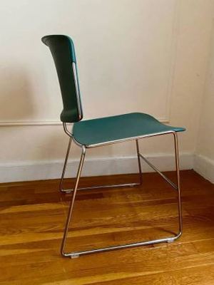Steelcase Teal Max Stacker Chair Mid-Century Modern - Like New! 5