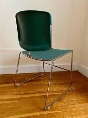 Steelcase Teal Max Stacker Chair Mid-Century Modern - Like New! 6
