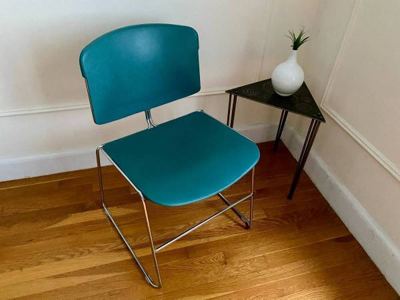Steelcase Teal Max Stacker Chair Mid-Century Modern - Like New! 3