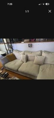Beige valyou 3 seat sectional with right faving chaise 2