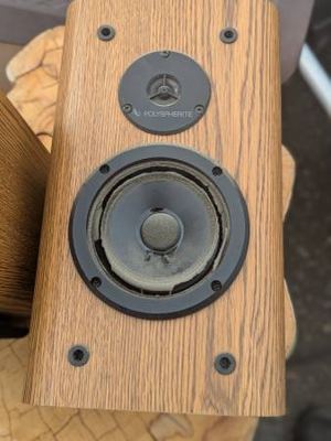 INFINITY RS 1001 speakers...for repair or parts...needs to be refoamed 4