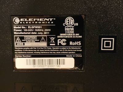 55-inch TV Element ELGFW551 - 1080p LCD TV 4