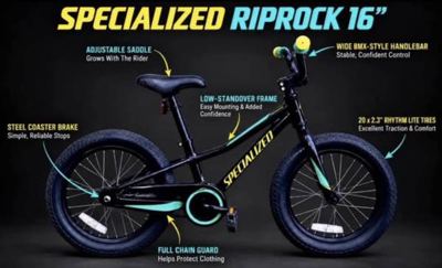 🏁 Like NEW~ Specialized RipRock 16” Kids Bike 👀 Spec Order Color 👀 2