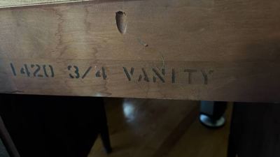 Huntley Furniture Antique Wooden Vanity Desk 8