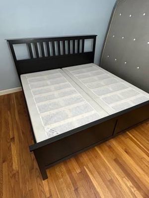IKEA HEMNES King Bed Frame + SULTAN ÅRAM Foundatio 1