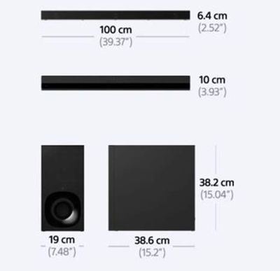 Sony Z9F Sound bar and Wireless Subwoofer (HT-Z) speaker system 2