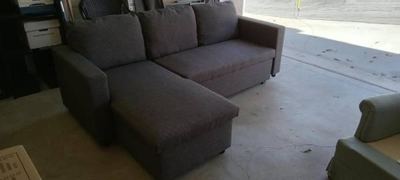 Sofa Chaise Sectional with Bed and Storage 2