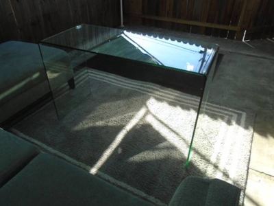 Solid Glass Large Hall Table 2