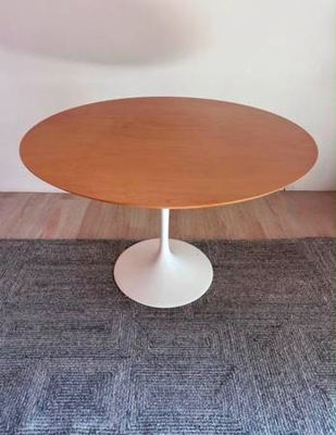 Authentic Vintage Knoll Saarinen Tulip Table Base (Stamped 172-173) + 42" Replac 2