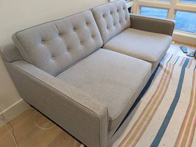West Elm Drake Sofa 76" – Graphite, Excellent Condition 3