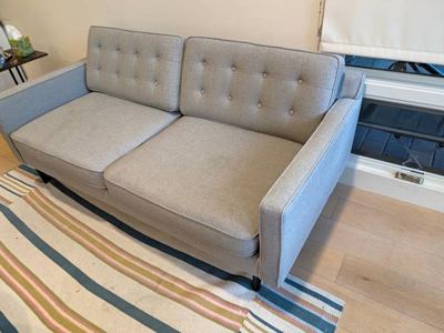 West Elm Drake Sofa 76" – Graphite, Excellent Condition 2