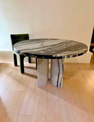 CB2 Julius 48" Round Marble Dining Table (Brett Beldock) — Great Condition 3