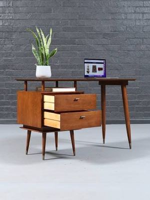 Mid Century Modern Two-Drawer Writing Desk, c.1960's 2