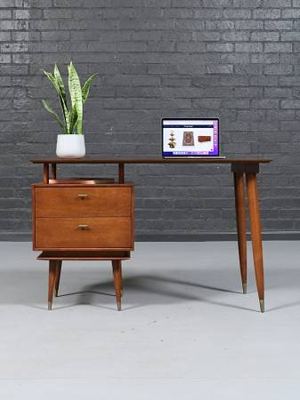 Mid Century Modern Two-Drawer Writing Desk, c.1960's 3
