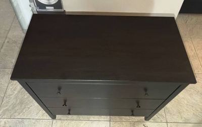 Ikea Koppang 3 Drawer Dresser Black-Brown 36” width 32” Height 18” dep 3