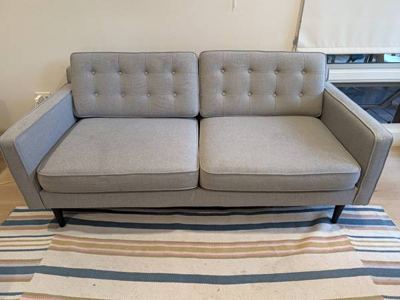 West Elm Drake Sofa 76" – Graphite, Excellent Condition 3