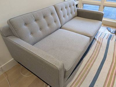 West Elm Drake Sofa 76" – Graphite, Excellent Condition 1