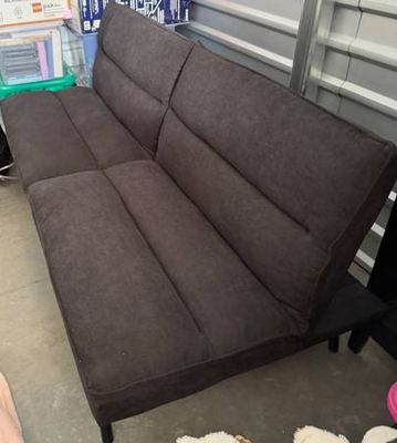 Converting Pillow-Top Charcoal Sofa Sleeper 2