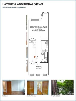 1 BR for rent — 202 W 132nd St, New York 2