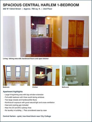 1 BR for rent — 202 W 132nd St, New York 1